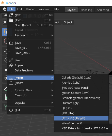 Importing glTF