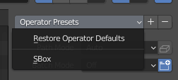 Selecting preset